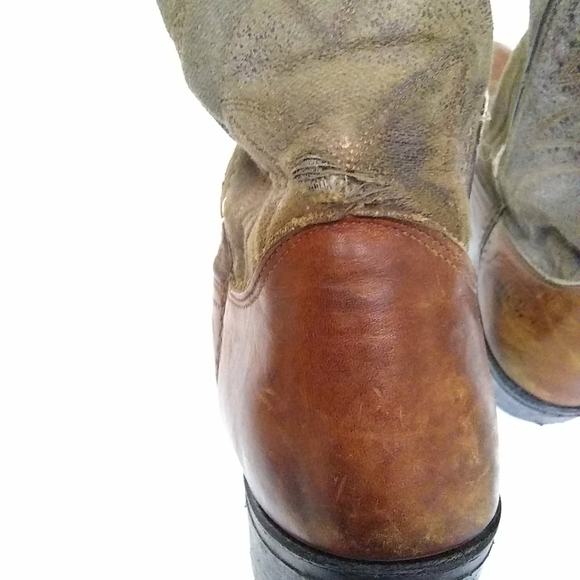 Durango Mens GOODYEAR Well Tan Brown Distress Leather Cowboy/Western Boots 9 EE - Picture 4 of 10